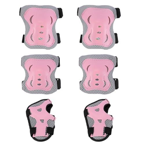 NHQZ Protezione Kit per Bambini, 6 in 1 Ginocchiere Gomitiere Tutore Polso Protezioni Set, Regolabile Attrezzatura Protettiva, Scooter e Rollerblade
