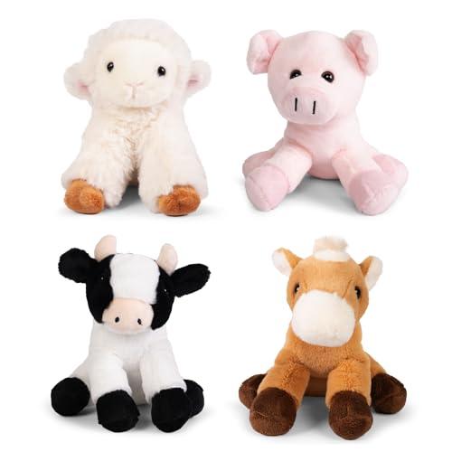 Living Nature Little Collezione Animali da Fattoria Peluche – Morbidi Giocattoli di Stoffa per Bambini, Giocattoli Morbidi e Coccolos