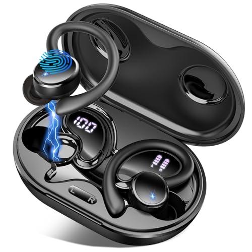 2026 Cuffie Bluetooth 5.4 Sport, 50 Ore Cuffie In Ear Cancellazione Rumore ENC e 4 HD Mics, Auricolari Bluetooth con 6D Bass Stereo, HiFi Cuffiette LED Display, IP7 Impermeabile Cuffie Senza Fili