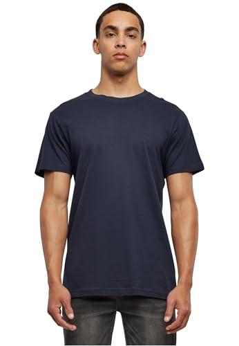 Build Your Brand Basic Round Neck T-Shirt, Navy, 4XL Uomo