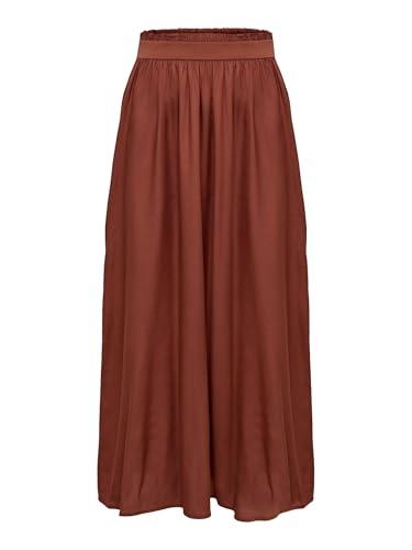 ONLY Onlvenedig Paperbag Long Skirt Wvn Noos Gonna, Rosso (Henna Henna), 40 (Taglia Produttore: X-Small) Donna