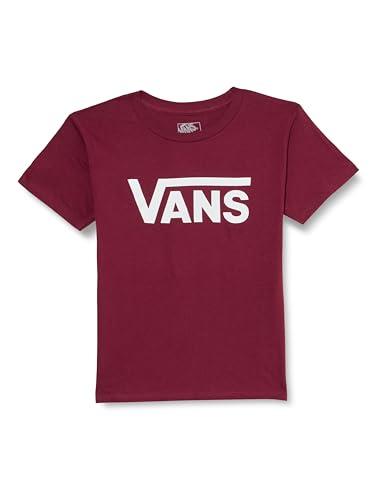 Vans Classic Drop V SS Crew Tee-b T-Shirt, Bordeaux e Bianco, 12-14 Anni Bambini e Ragazzi