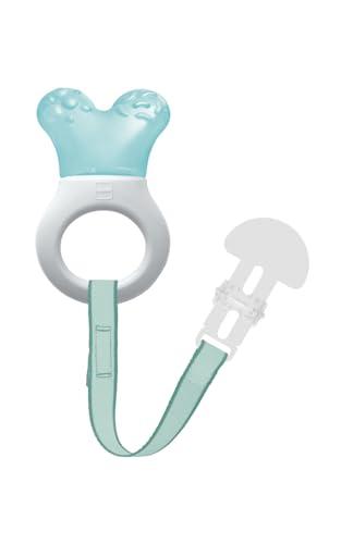 MAM Mini Cooler & Clip, Dentaruolo Rinfrescante e Clip, Massaggiagengive, Azzurro