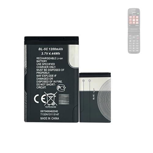 HIGHAKKU Batteria di ricambio BL-5C compatibile con BRONDI Magnum 4,Amico Radio SEMPLICE Duke S,Amico Elegant 2, FAVOLOSO,SINCERO