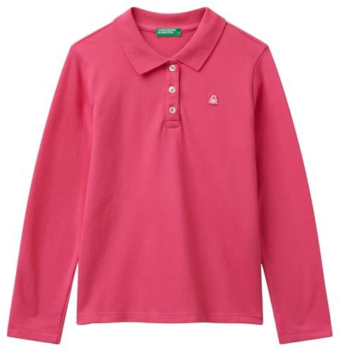 United Colors of Benetton Maglia Polo M/L 3WG9C300X, Viola, 140 cm Bambina
