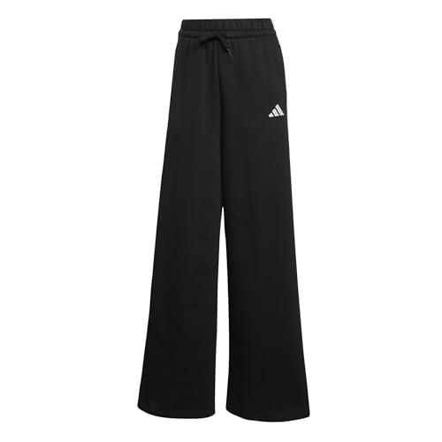 adidas Donna Women 3-Stripes Fleece Wide Pant, Black, M