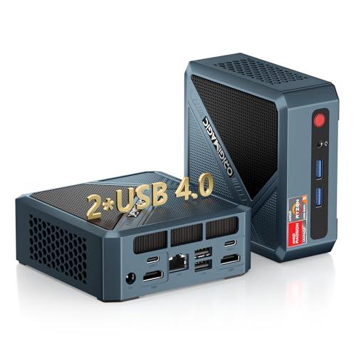 origimagic N2 Pro Mini PC,con Ryzen 7 6800H (8C/16T,fino a 4,7GHz),32G RAM 512GB SSD,Dual HDMI 2.0/USB4/WiFi6/BT 5.2/ LAN 2.5G Mini Desktop PC for Businesses
