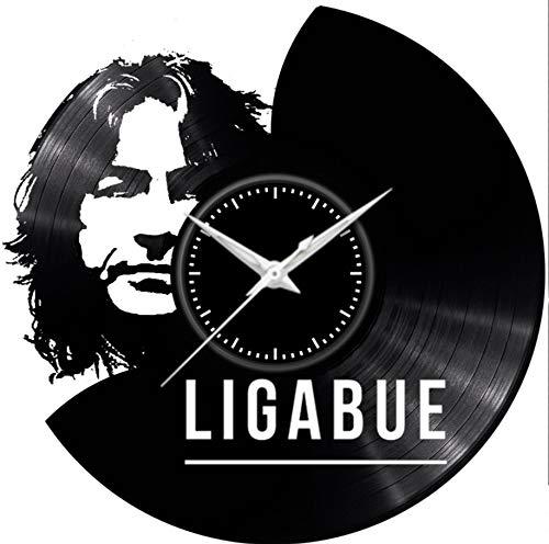 Fusorario Orologio in Vinile da Parete LP 33 Giri Silenzioso Idea Regalo A Tema ligabue