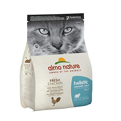 almo nature Holistic Urinary help con Carne Fresca - Cibo secco completo per gatti adulti con Pollo Fresco. Sacchetto da 2 Kg