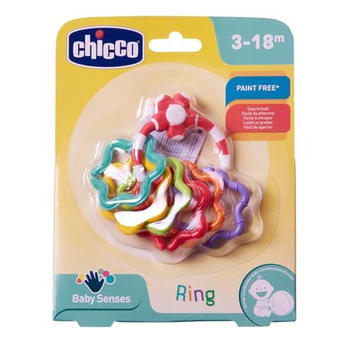 Chicco - Trillino Anelli Afferrafacile, Anelli Colorati e Facili da Afferrare, Morbidi per la Dentizione, 3-18 Mesi