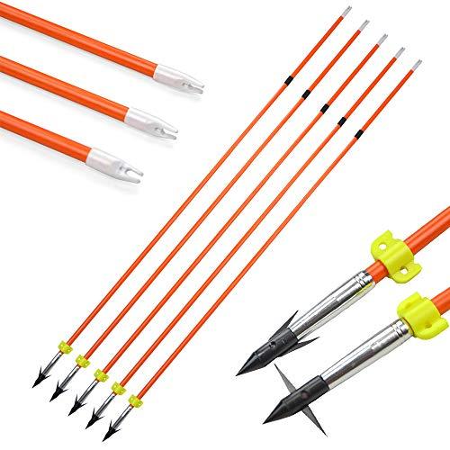 SHARROW Bowfishing Pesca con L'Arco Frecce di Pesca in Fibra di Vetro Frecce da Pesca ad Arco Frecce in Vetroresina Pesca Pesci Caccia (6)