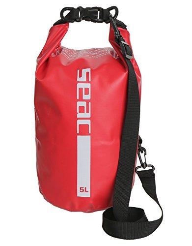 SEAC Dry Bag, Sacca Stagna Impermeabile per Subacquea e Nautica Unisex Adulto, Rosso, 10 L