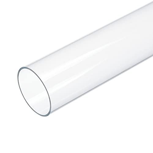 OLYCRAFT Tubo Rotondo in Acrilico Trasparente 5.5cm OD 5.1cm ID Tubo Rigido Trasparente in Acrilico Tubi Rotondo Trasparenti 30.5cm Lunghezza per Artigianato Fai da Te lampade Acquario Modello