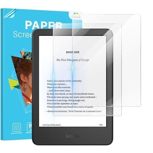 MoKo 2 Pezzi Pellicola Protettiva in Vetro Temperato per Kindle 6'' All-New 11ª Generazione 2024/2022, Kindle 10ª Generazione 2019, Anti-Bolle e Resistente ai Graffi, Durezza 9H HD Trasparente
