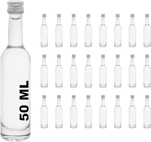slkfactory - 36 x minibottiglie di vetro da 50 ml, BOR, 1ª classe, per liquori, grappe, mini flaconi in miniatura (36 x 50ml)