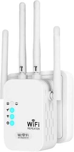 Ripetitore Wireless Wifi Extender e Access Point, 1200Mbps WiFi Potente per Casa Dual Band (2.4GHz/5GHz), Estensore Amplificatore di Segnale Wifi, Porta LAN, Compatibile con Tutti i Modem Router