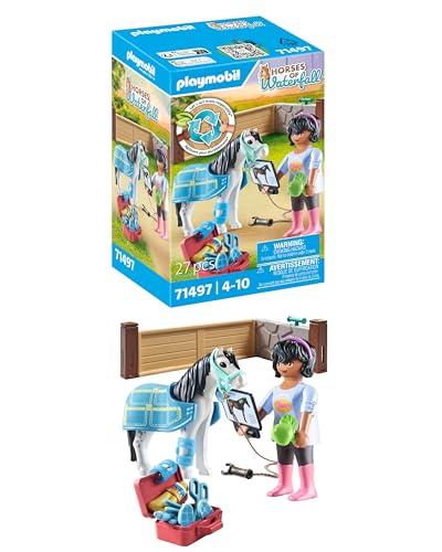 PLAYMOBIL Horses of Waterfall 71497 Veterinaria dei Cavalli, amorevole Cura e Alimentazione per i Cavalli, con Bende e trattamenti, Giocattolo per Bambini dai 4 Anni in su