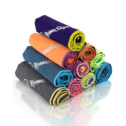 NirvanaShape Asciugamano Microfibra | 14 colori | 8 taglie | Asciugatura Rapida, Leggero, Assorbente | Asciugamano da Viaggio/Asciugamano da Bagno | Ideale per Viaggi, Spiaggia, Yoga, Sauna