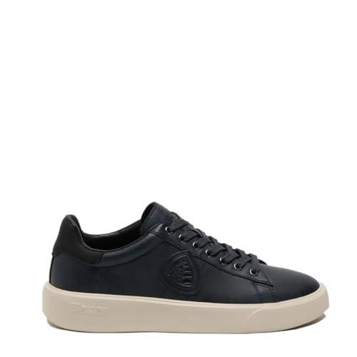 Blauer F5buk01 Sneakers Con Lacci In Ecopelle Da Uomo NAVY 43