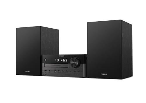 Philips TAM4505M2 Sistema Micro Hi-Fi – 80W, Altoparlanti Bass Reflex, DAB+/FM, CD, USB, Audio-in, Bluetooth 5.4, Auracast, Telecomando, Digital Sound Preset, Imballaggio ecologico