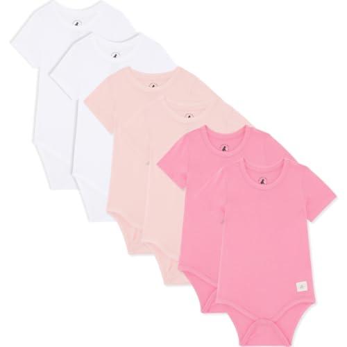 Bramble & Bear Confezione da 3/6 Body a manica corta per bambini, Body unisex in cotone biologico per bambini da 0 a 3 anni, Rosa/Bianco (6 pezzi), 2-3 anni