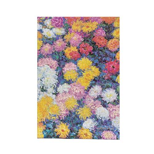 Paperblanks Diari a copertina rigida, I Crisantemi di Monet, Mini, Bianco, Chiusura con Fascia Elastica