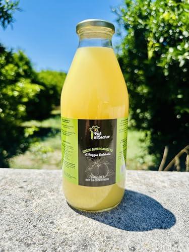 Succo di bergamotto 100% Puro - Non da concentrato - Senza Conservanti - Made in Calabria - Alto contenuto di antiossidanti - Bottiglia da 0,75 - Speciale imballo brevettato Anti-Rottura (1 Bottiglia)
