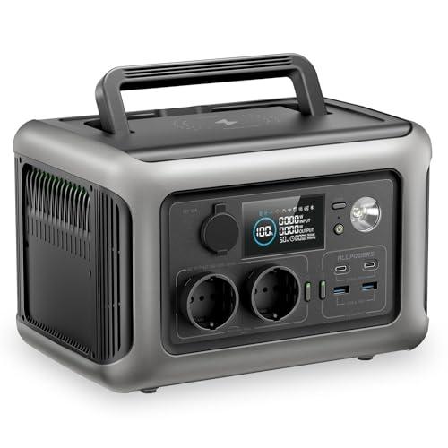 ALLPOWERS 299Wh Centrale Elettrica Portatile R600, LiFePO4 Batteria Backup con 2 Uscite AC 600W (Picco 1200W), Generatore Solare UPS per Campeggio, Viaggi su Strada, Interruzioni, 0-100% in 1 ora