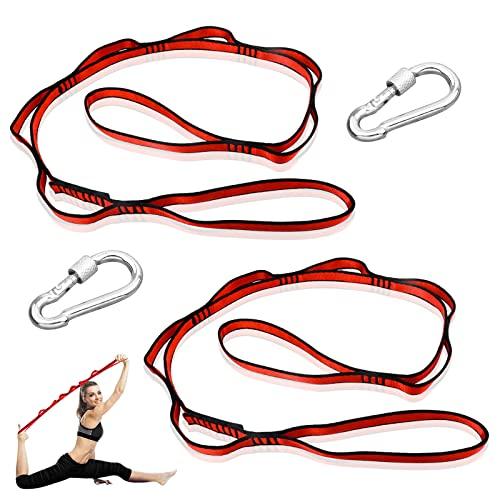Jnzlt 2 Pezzi Daisy Chain, Cintura Di Prolunga Regolabile In Poliestere E 2 Moschettoni A Vite In Acciaio Inox Per Arrampicata E Yoga Aereo