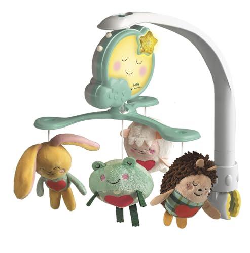 Baby Clementoni for You - Goodnight Cot Mobile, Giocattolo Musicale per Neonati 0+ Mesi, per Culla e Passeggino, in Morbido Tessuto, Stimola Emotività e Percezione Tattile, 17561