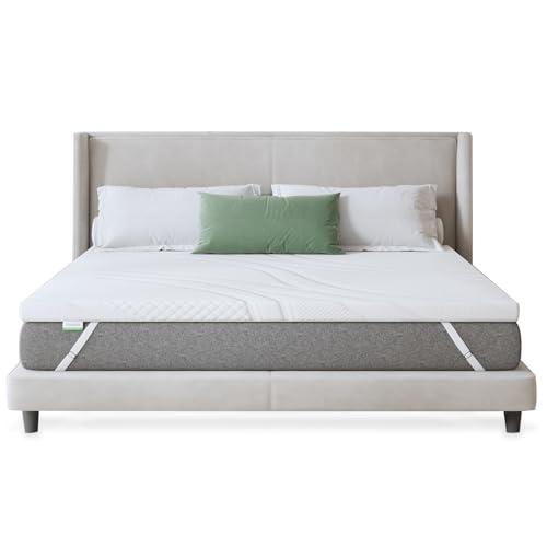 Novilla Topper 160x190, Topper Singolo in Memory Foam e Schiuma di Supporto Comoda 5cm，Rivestimento Esterno Sfoderabile e Lavabile, Eccellente Fascia Elastica Antiscivolo