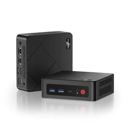 BOSGAME E4 Windows 11 Pro Business Mini PC Ryzen 5 3550H, 4 core, 8 thread, fino a 3,7 GHz, 16 GB DDR4 RAM, 512 GB SSD, 4 K a 60 Hz Triple Display, HDMI, DP, Type-C, USB3.2, Dual LAN