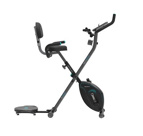 Cecotec Cyclette pieghevole con schienale con volano d'inerzia 3 kg X-Bike 3000 Neo Pro, schermo LCD, resistenza magnetica variabile, sella comfort e impugnature, supporto per tablet e ruote