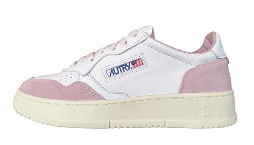 AUTRY Scarpe Sneakers Donna in Pelle e camoscio AULW GS36 Bianco Rosa (Bianco Rosa, Sistema Taglie Calzature EU, Adulto, Numero, Media, 37)