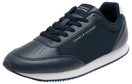 Tommy Hilfiger Uomo Sneakers da Runner Mix Profilo Basso, Blu (Desert Sky), 44