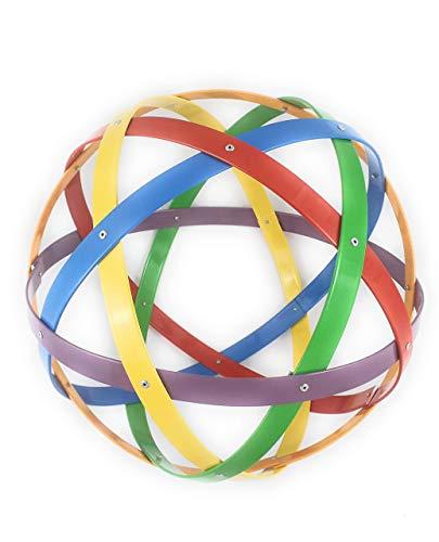 Pentasfera (genesa 6 cerchi), Purificatore energia, 32 cm diametro, Arcobaleno, colori 6 chakra