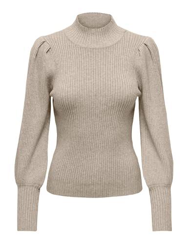 Only Onlkatia L/S-Maglione con Collo Alto, Mocha Meringue, M Donna