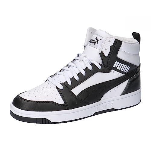PUMA Rebound V6, Scarpe da ginnastica Unisex - Adulto, White Black Shadow Gray White, 43 EU