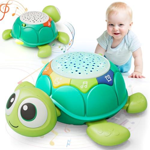 Lehoo Castle Musicale Giochi Bambini 1 Anno, Gioco per Gattonare con Musica e Luci, Regalo Giochi Neonato 3-6-9-12 Mesi, Idea Regalo di Compleanno Bambino(Tartaruga)
