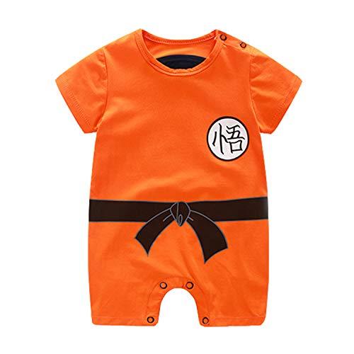 Sxkayxr, Tutina per neonati in stile cartone animato, ispirata a Goku, unisex, Orange2, 66cm/3-6 Months