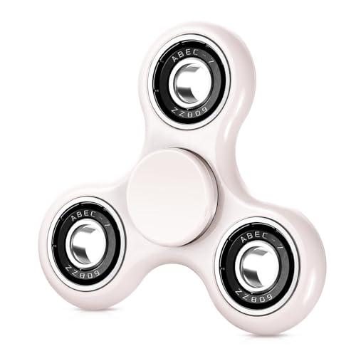 SCIONE Fidget Spinner Giocattolo sensoriale a mano Fidget, Regali di festa per bambini adulti per alleviare lo stress da ansia compleanno (Bianco)