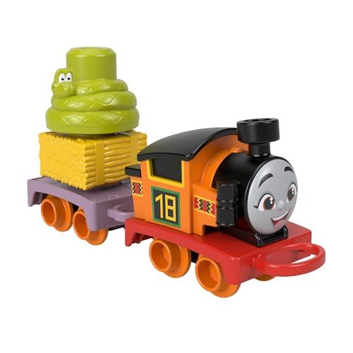 Thomas & Friends - La mia Prima Nia, trenino a spinta con carico impilabile, include una locomotiva, un vagone merci e 2 pezzi di carico, ispirato alla serie, giocattolo per bambini, 1+ anni, HYG34