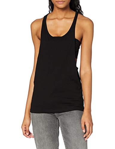 Urban Classics Ladies Loose Tanktop, Canotta, Donna, Nero (Black), M