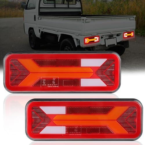 Yinaolan Luci Per Rimorchio a Led Posteriori 12v/24v 2 Pezzi Luci a LED Per Rimorchio Impermeabili Trattore, Camion, Furgone, Camion, Camper