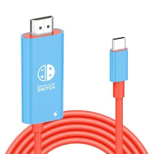2026 USB C to HDMI Cable Adapter for Nintendo Switch 2, 4K 60Hz HDMI 2.0, 100W Charging Port, TV Adapter Switch 2 Dock for Steam Deck,Nintendo 2 Accessories Switch OLED Docking Station Portable Travel