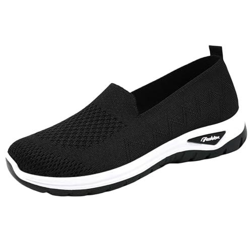 Turnschuhe da donna in mesh, scarpe da passeggio da donna estive a pianta larga, scarpe estive ortopediche, con parte posteriore aperta, senza allacciatura, scarpe da jogging, scarpe casual, scarpe in