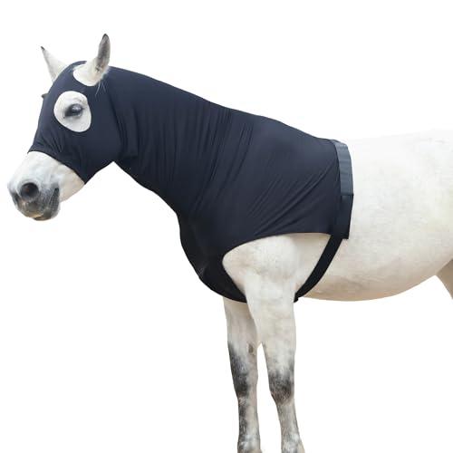 Gallopoff Hood Cavallo Elasticizzato con zip - Copertura del Collo e del Volto Completa