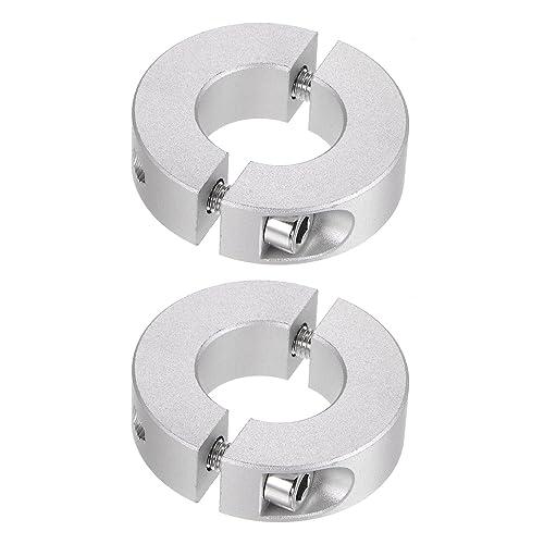 QUARKZMAN 2pz Collare Doppio Albero Sdoppiato per Collari Vite 20mm, Diametro Esterno 40mm, Larghezza 12mm, per Fermi, Posizione, Mantenimento Pulegge Dentate, Macchine Utensili