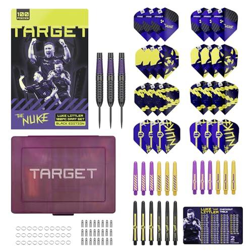 Target Darts Luke Littler Ottone con Punta in Acciaio Freccette, 22G | Aste PRO Grip Alette PRO Ultra Dart N. 2 | Set Professionale 100 Freccette Accessori - Regalo Perfetto per Qualsiasi Giocatore