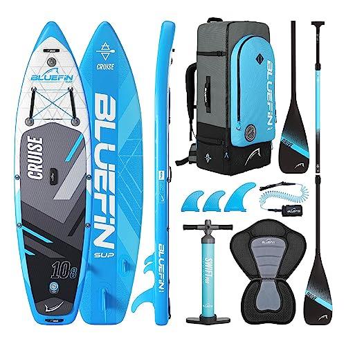 SUP Bluefin Cruise 10'8 , Tavola paddle per adulti con sedile kayak, Cruise Bluefin SUP , Portatile e sicuro , Pacchetto paddleboard, Convertibile in Kayak , Accessori per paddle board inclusi